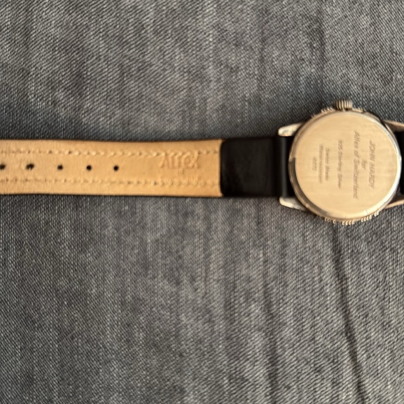 John Hardy by Alfex Sterling 925 Handcrafted Swiss Watch Croc Band main image 4